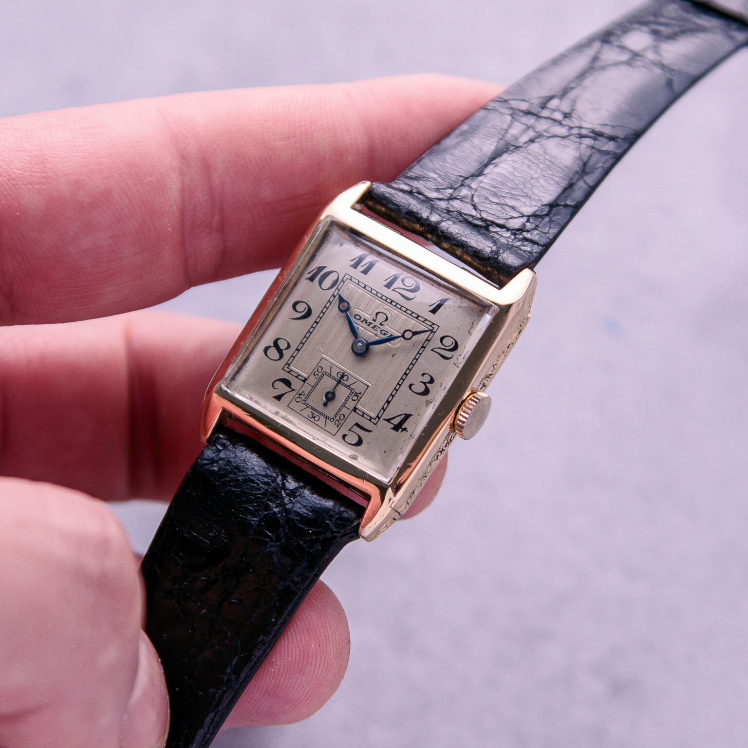 Omega Vintage Omega Art Deco Gold – Bild 10