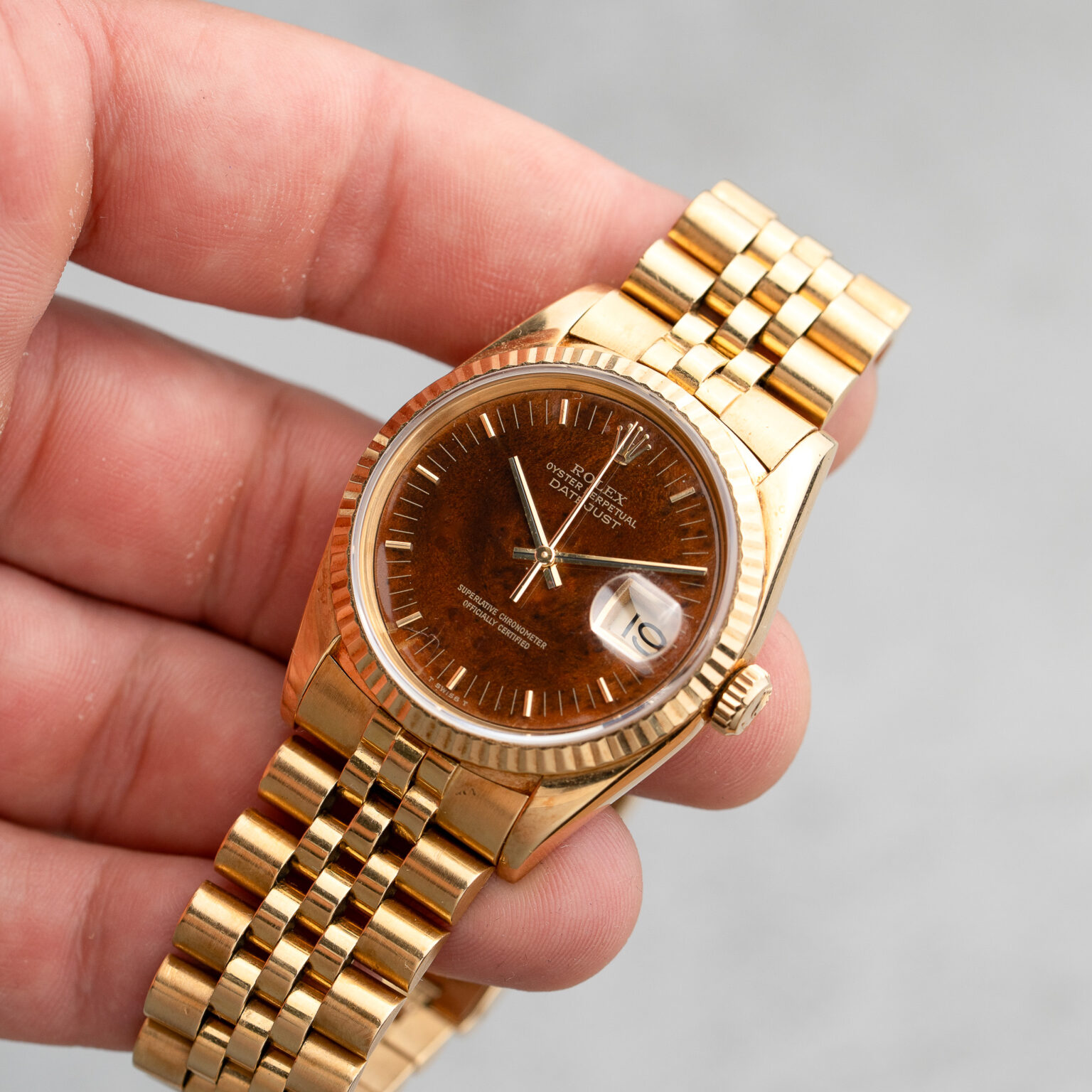 Rolex Datejust 36 ref. 16238 - Mahagony Wood dial - Serviced - Image 3
