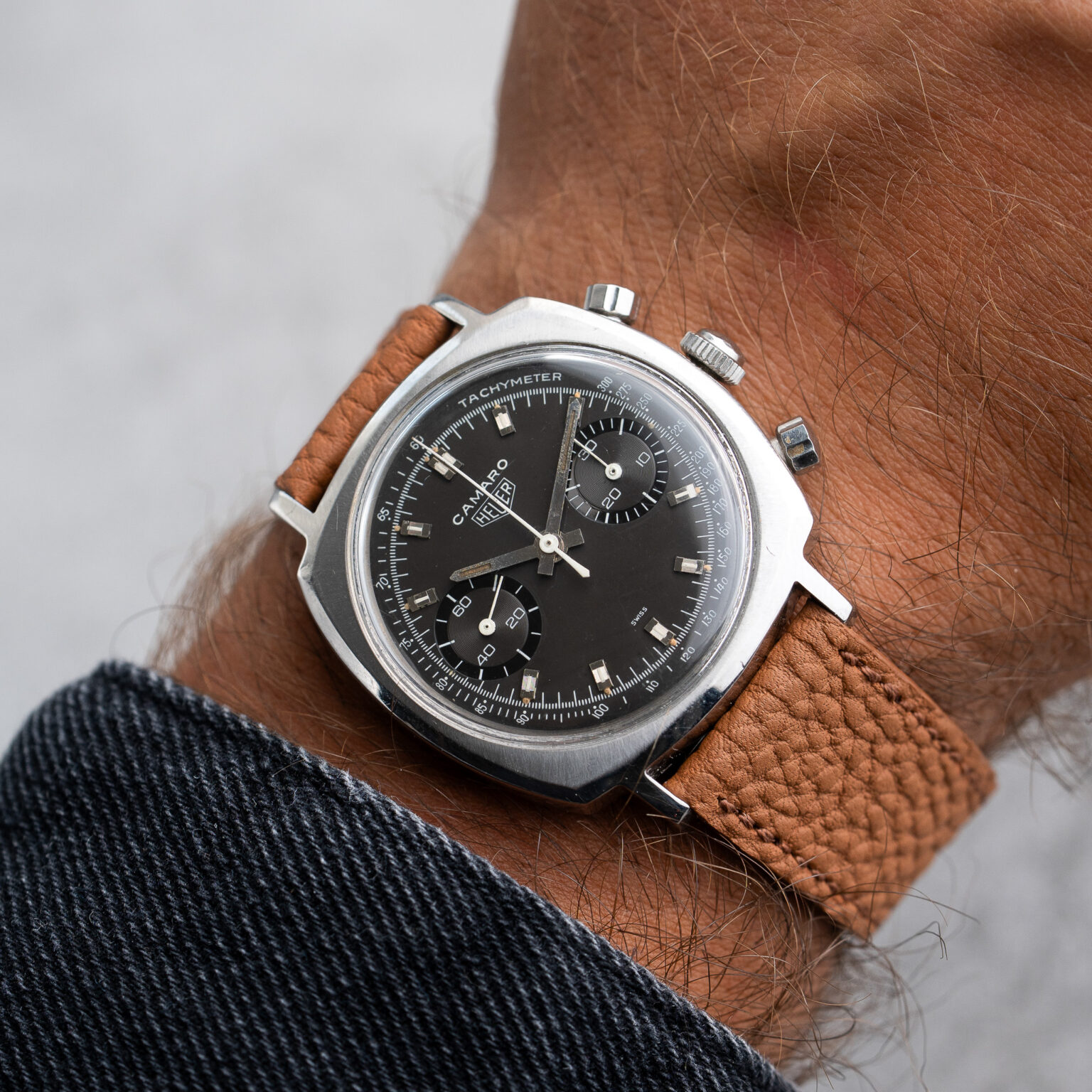 Heuer Camaro 7743 with Rare black dial - Image 2