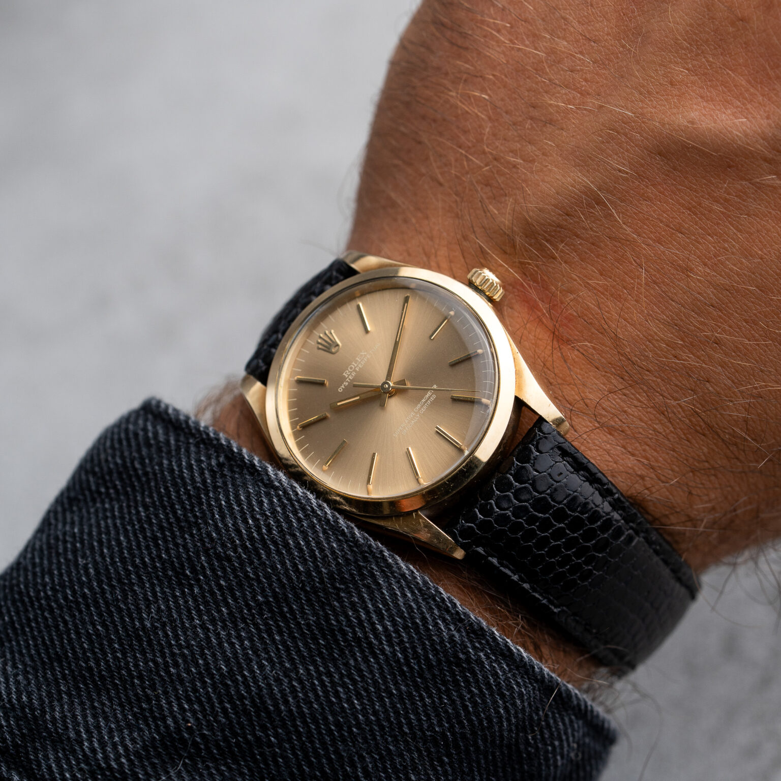 Rolex Oyster Perpetual 34 14k Gold Ghost dial - Image 2