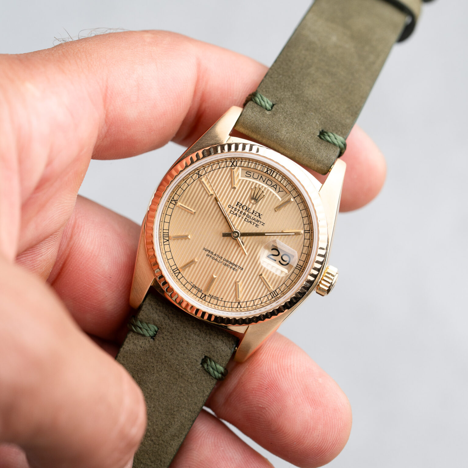 Rolex Day-Date 36 Ref. 18038 "Tapestry" dial - Yellow gold - Image 3