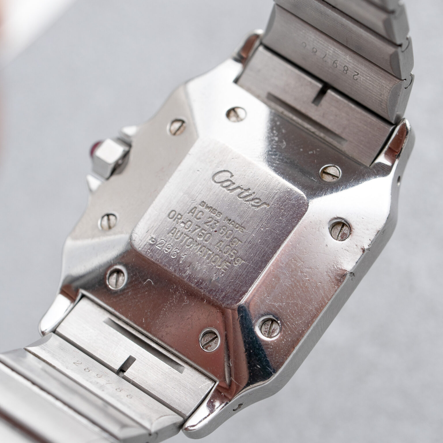Cartier Santos Carré 2961 Burgundy Dial - Box and papers - Image 10