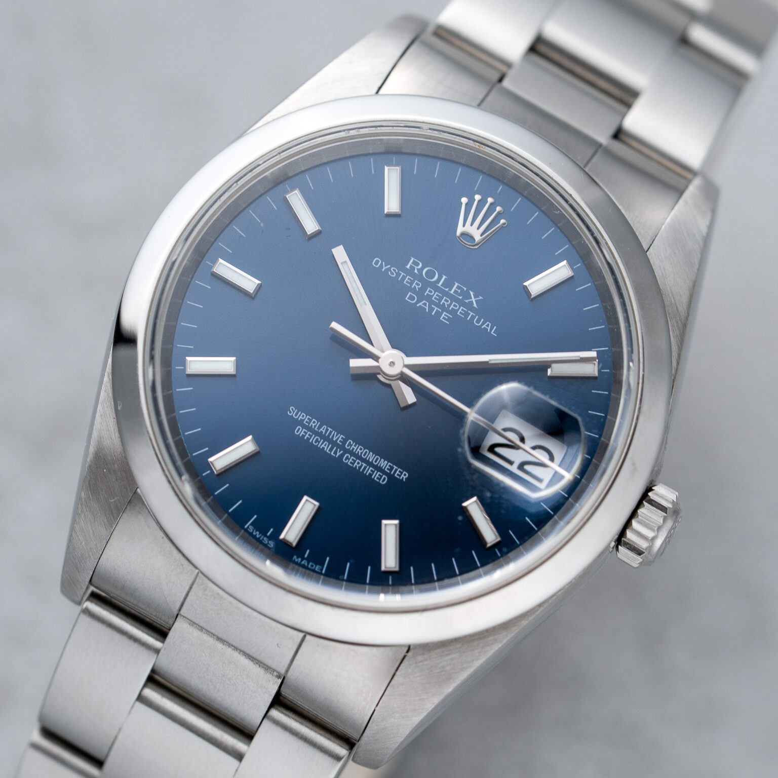 Rolex Oyster Perpetual Date 34 – Ref. 15200 | Blue Dial - Image 4