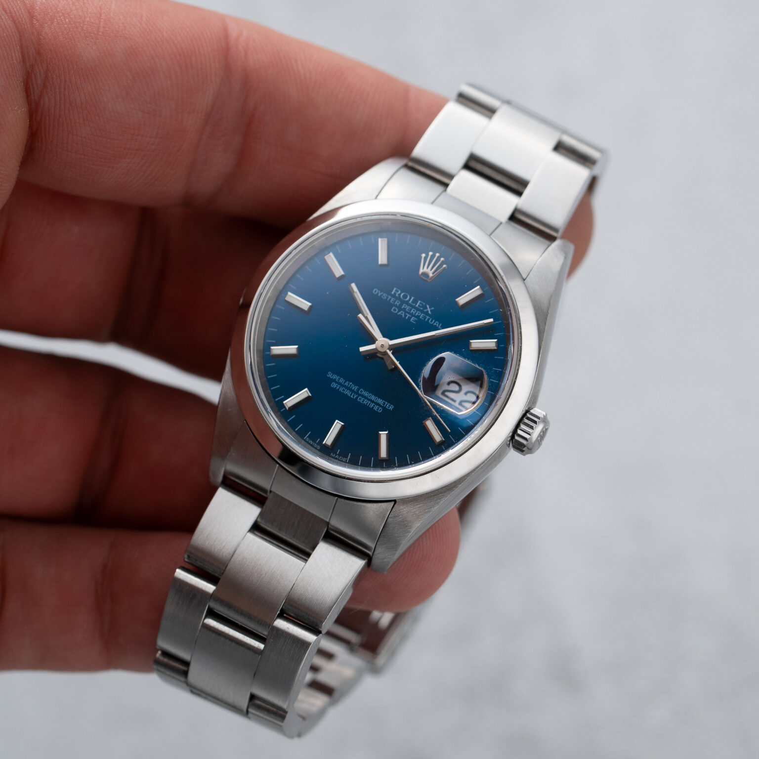 Rolex Oyster Perpetual Date 34 – Ref. 15200 | Blue Dial - Image 3