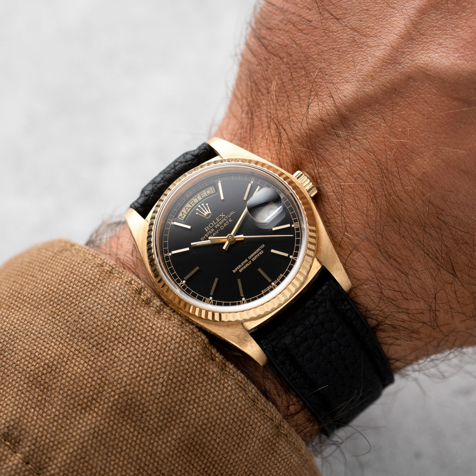 Rolex Day-Date 36 – Ref. 18038 | Black Dial | 1983 - 2. kép