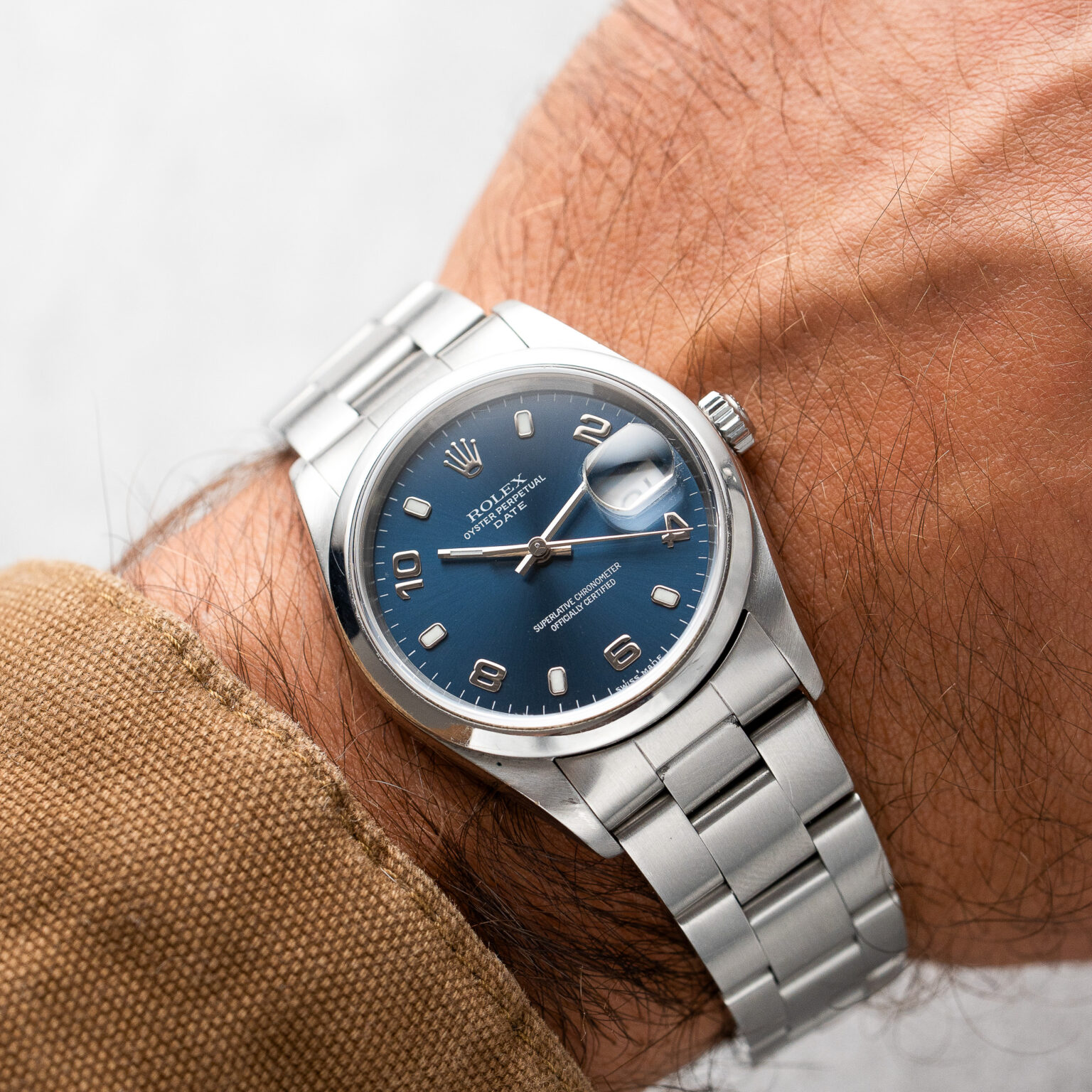 Rolex Oyster Perpetual Date 34 – Ref. 15200 | Blue Arabic Dial | 2000 - 2. kép
